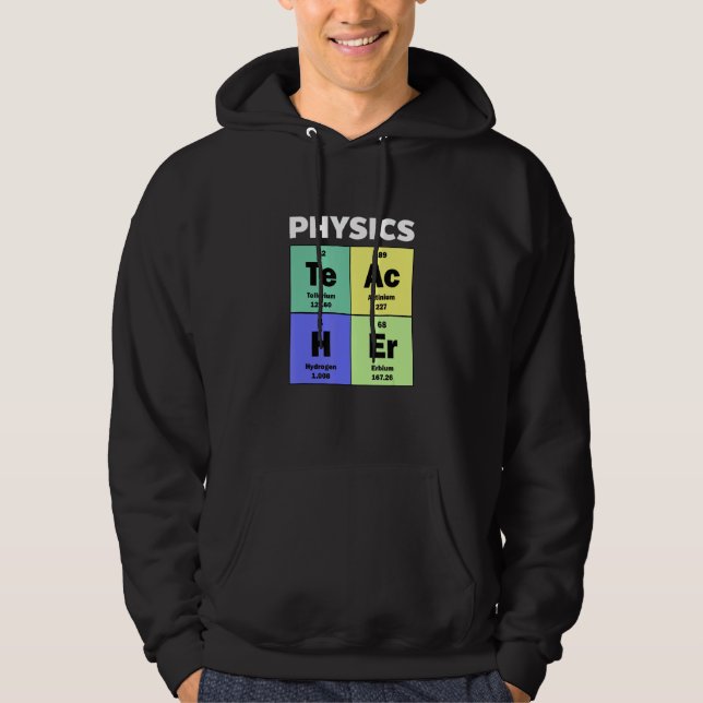Cute Anpassningsbar Physics Teacher Periodic Bord  Hoodie (Framsida)