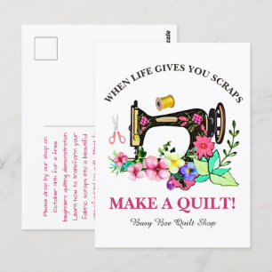 Cute Anpassningsbar Quilt Shop Vykort