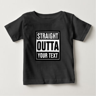 Cute anpassningsbar RAK OUTTA baby-kläder för skjo Tee Shirt