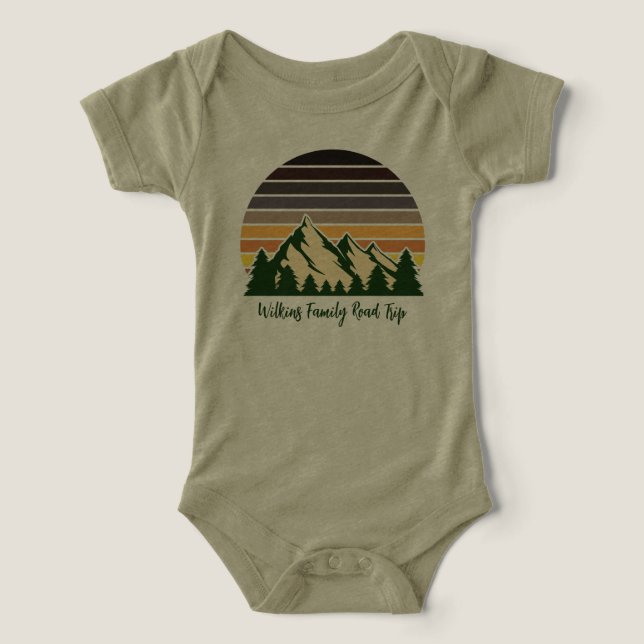 Cute Anpassningsbar Road Resa Forest Sunset T Shirt (Design Framsida)