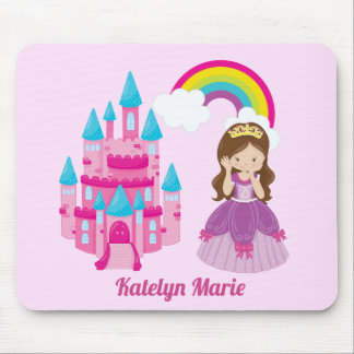 Cute Anpassningsbar Rosa Princess Castle Fairy Tal Musmatta