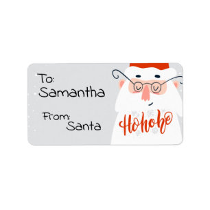 Cute Anpassningsbar Santa Gift-Märkre Adressetikett