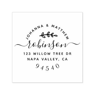 Cute Anpassningsbar Script-Returadressen Namn för  Självfärgande Stämpel