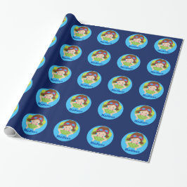 Cute Anpassningsbar Simma Girl Presentpapper
