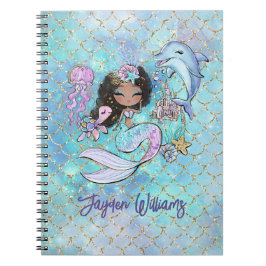 Cute Anpassningsbar Sjöjungfru School Supplies Gir Anteckningsbok