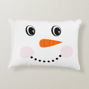 Cute Anpassningsbar Snögubbe Prydnadskudde