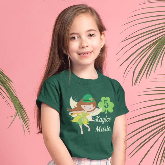 Cute Anpassningsbar St. Patrick's Day Birthday Gir T Shirt (Skapare uppladdad)