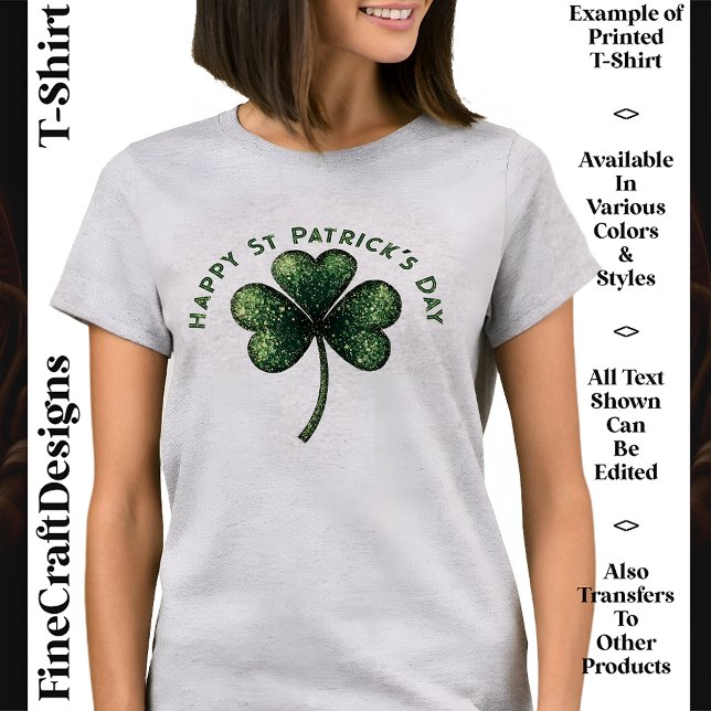 Cute Anpassningsbar Text St Patrick's Day 04 Irish T Shirt (Skapare uppladdad)