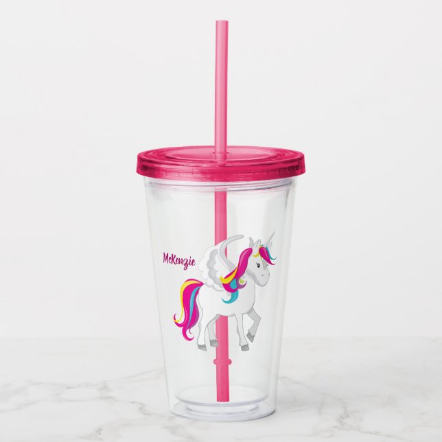 Cute Anpassningsbar Unicorn Take Away Mugg (Framsida)