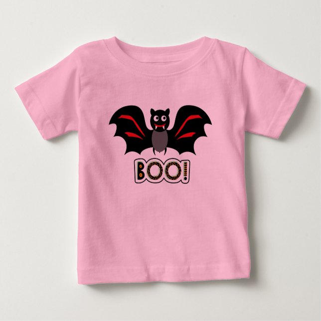 Cute Anpassningsbar Vampire Fladdermus Boo Hallowe T Shirt (Framsida)