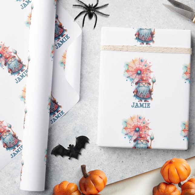 Cute Anpassningsbar Wizard Bus eller godis Hallowe Presentpapper (Skapare uppladdad)