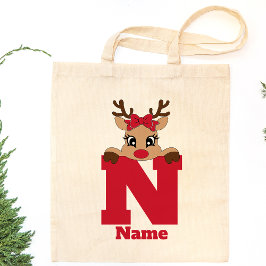 Cute-Anpassningsbarna i Julfamiljen med Namn Tygkasse