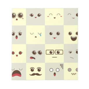 Cute ansikte anteckningsblock
