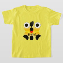 Cute Ansikte Hej Kid T-Shirt