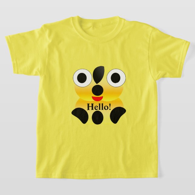 Cute Ansikte Hej Kid T-Shirt (Laydown)
