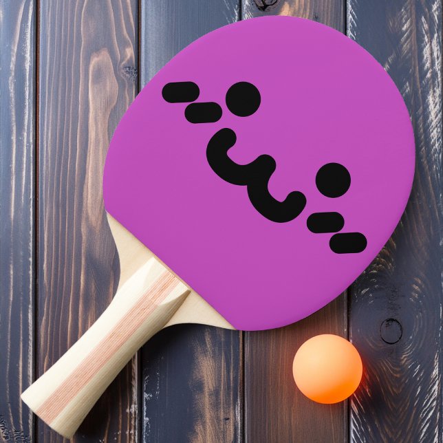 Cute Ansikte Lila Ping Pong Paddle Pingisracket (Skapare uppladdad)