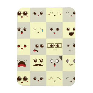 Cute ansikte magnet