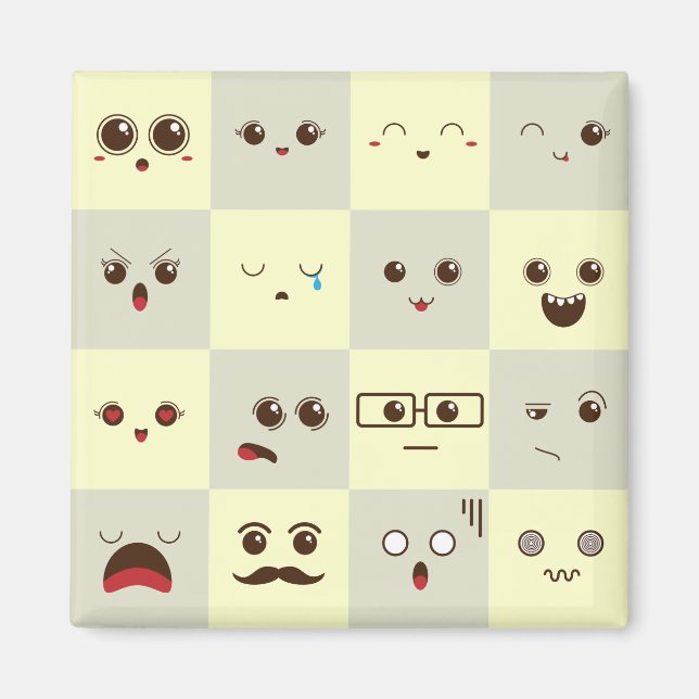 Cute ansikte magnet (Framsidan)