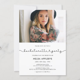 Cute-anslutning mellan hjärtteckensnitt Bacheloret Inbjudningar