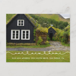 Cute-anslutning till hjärttypsnitt Vårt nya hem Vykort