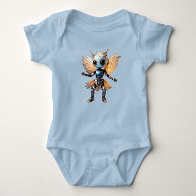 Cute Ant Girl Dancing Robot Pixie T Shirt (Framsida)