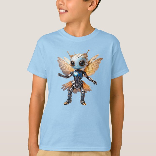 Cute Ant Girl Dancing Robot Pixie T Shirt (Framsida)
