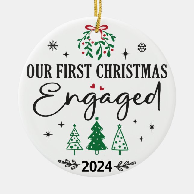 Cute | Antaget | Vår första jul Julgransprydnad Keramik (Framsidan)