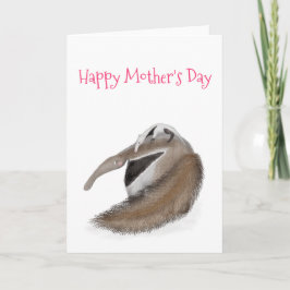 Cute anteater och Mors dag-kortet baby Kort