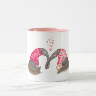 Cute anteaters in love mug mugg
