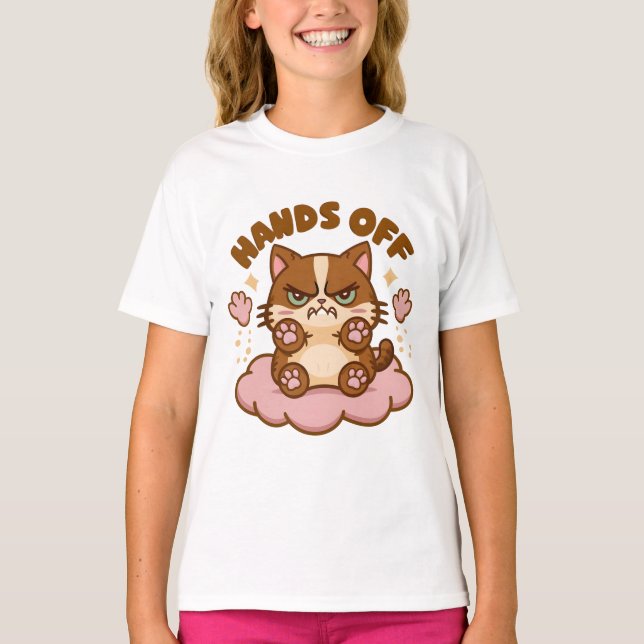 Cute Anti-Social Cat T Shirt (Framsida)