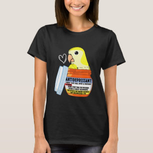 Cute Antidepressive Parrot I Gult Munk Parakeet T Shirt