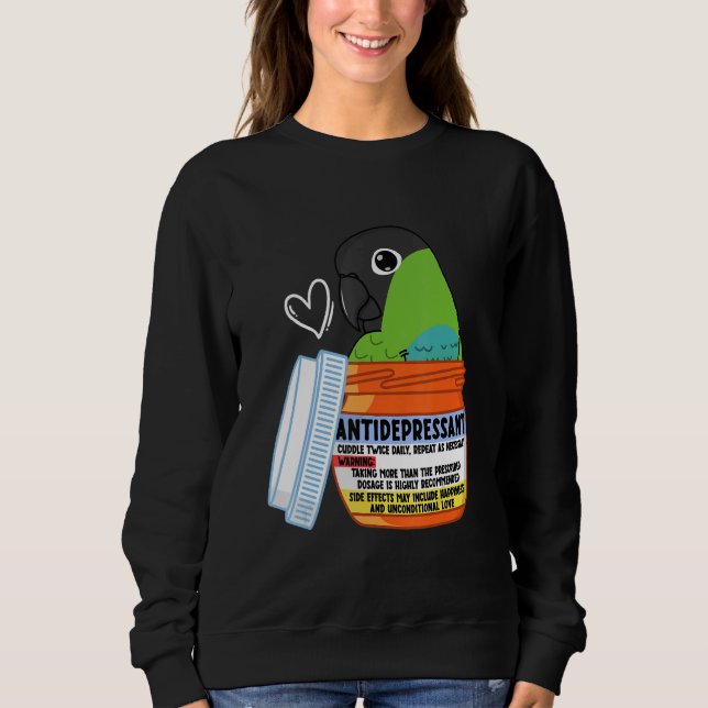 Cute Antidepressive Parrot I Nanday Conure T Shirt (Framsida)