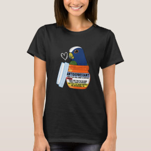 Cute Antidepressive Parrot I Vit kapsyl Pionus T Shirt