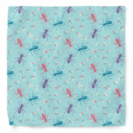 Cute Ants i Pastellfärgkonst Bandana