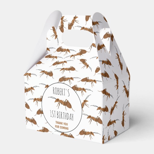 Cute Ants Mönster eget namn Barns födelsedag Party Presentaskar (Framsidan Sidan)