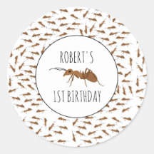 Cute Ants Mönster eget namn Barns födelsedag Party