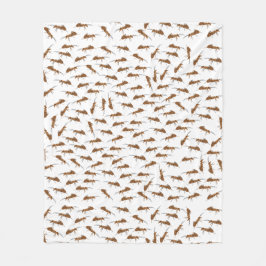 Cute Ants Mönster Fleecefilt