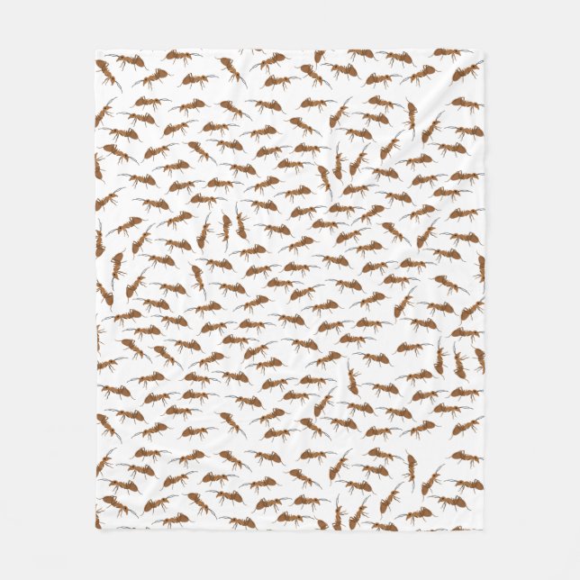 Cute Ants Mönster Fleecefilt (Framsidan)