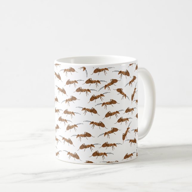 Cute Ants Mönster Kaffemugg (Framsida höger)