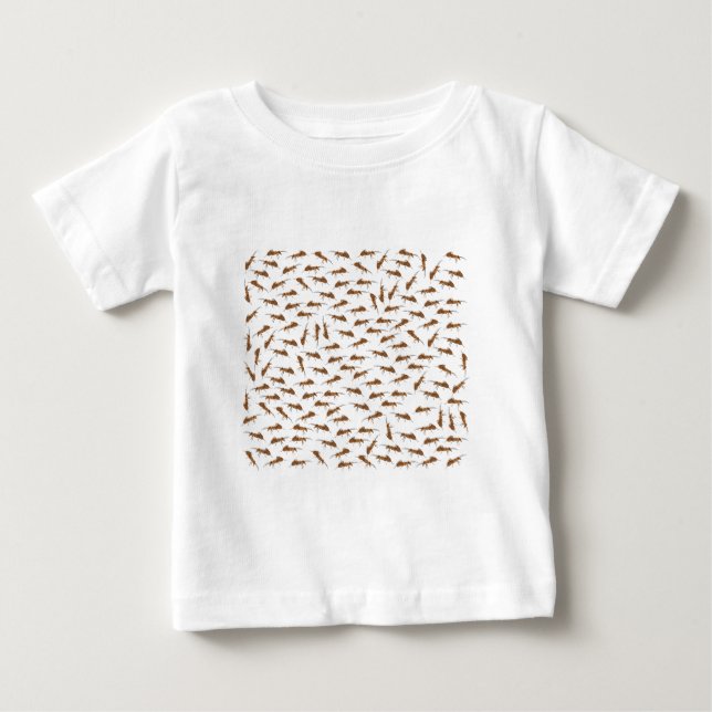 Cute Ants Mönster T Shirt (Framsida)