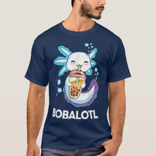 Cute Aolotl Boba Bubble Tea Kawaii Anime Kids Tonå T Shirt