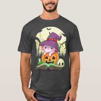 Cute Aolotl Halloween Costume Pumpkin Pastel Goth T Shirt