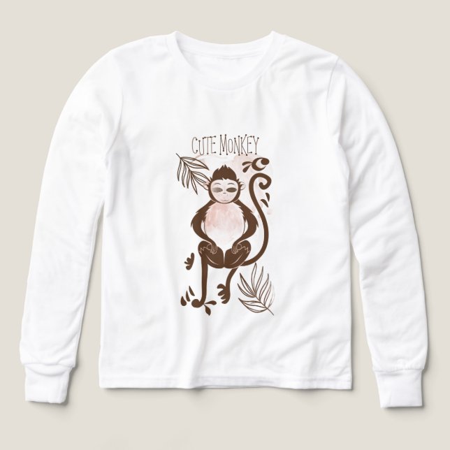 Cute apa av naturen t shirt (Design framsida)