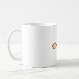 Cute apor ser ingen ondskefull öra ingen ondska. kaffemugg