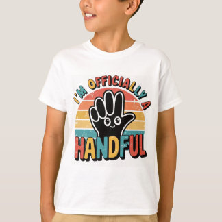 Cute Apparel for Boy Girl 5:e Födelsedagsfesten Fu T Shirt