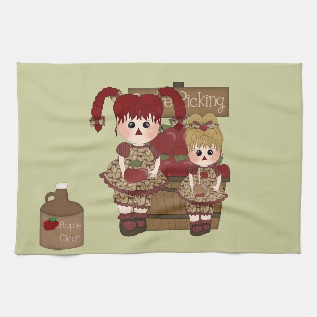 Cute Apple Autumn Kitchen Towel Kökshandduk (Horisontell)