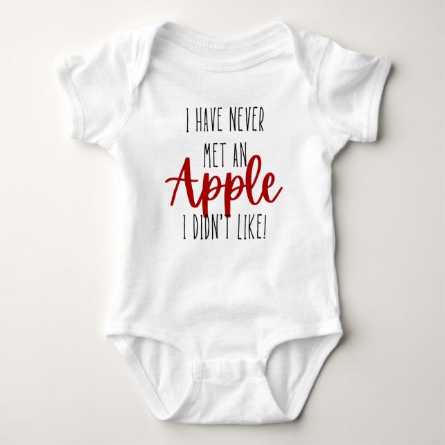 Cute Apple Baby Bodysuit T Shirt (Framsida)