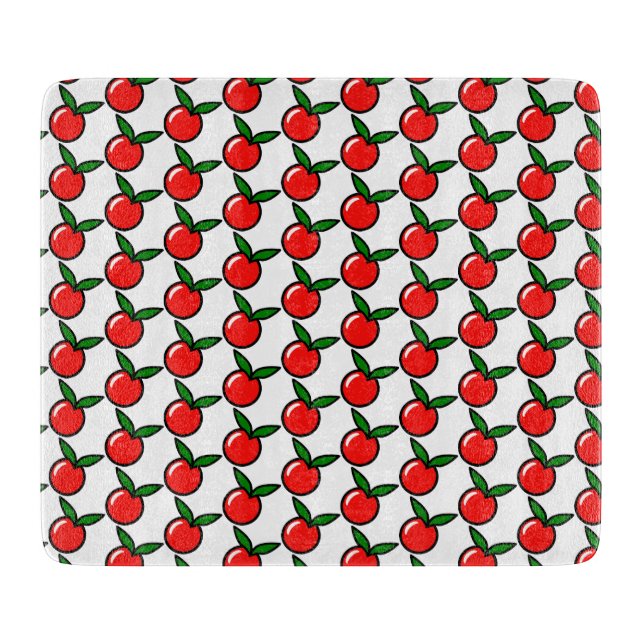 Cute Apple Cherry Red Fruit Roligt Kitchen Tecknad (Framsidan)