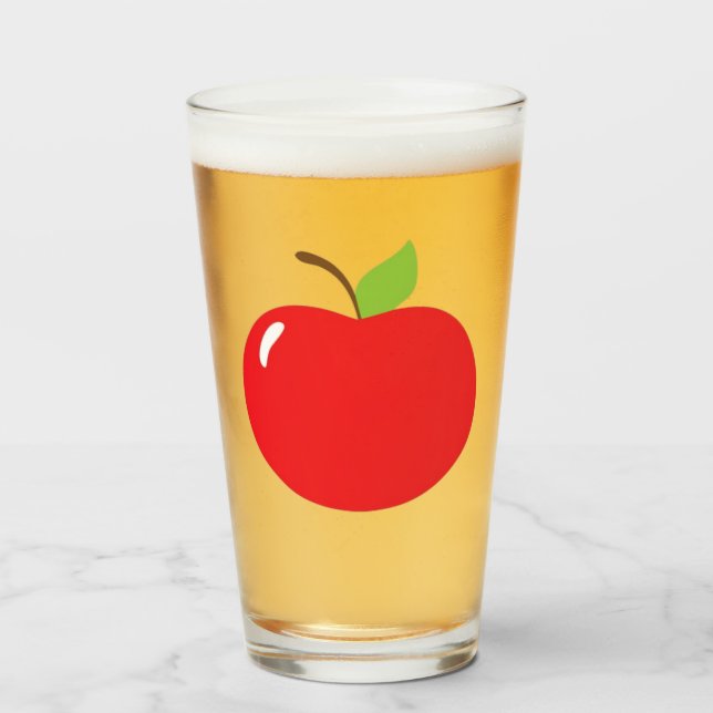 Cute Apple, din Öga-Roligt-Tecknad Glaskopp (Framsida fylld)