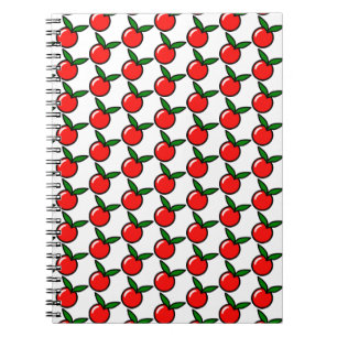 Cute Apple eller Cherry, Roligt Kitchen Fruit Teck Anteckningsbok